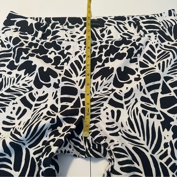 Talbots Hampshire Black White Print Pants - Size 16 - Picture 8 of 13
